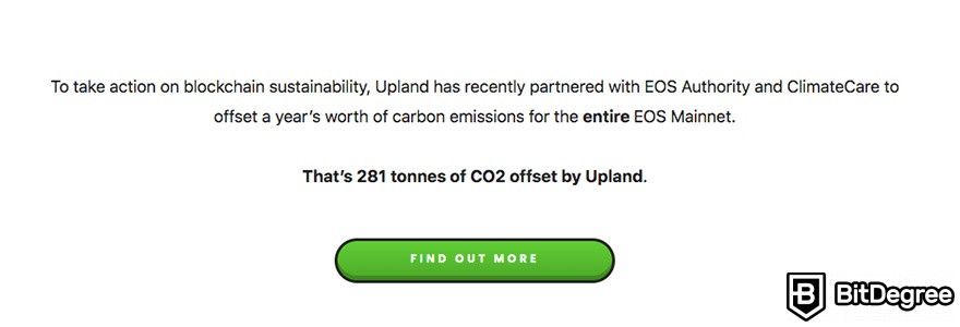 Análise do Upland: compensação de carbono em Upland.