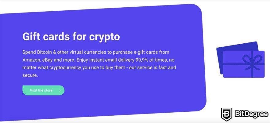 What can you buy with Bitcoins: gift cards for crypto.