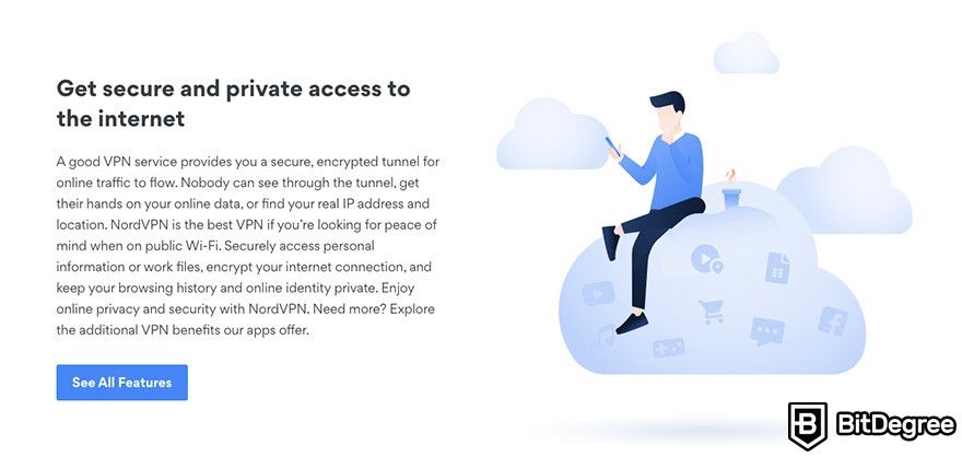 What can you buy with Bitcoins: NordVPN private access to the internet.