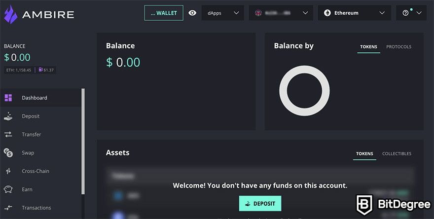 o que é ambire wallet: balanço