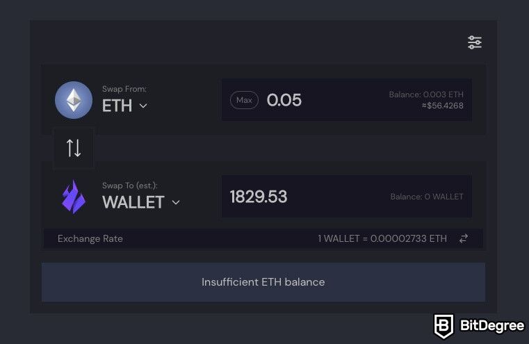 What is Ambire wallet: token swapping.