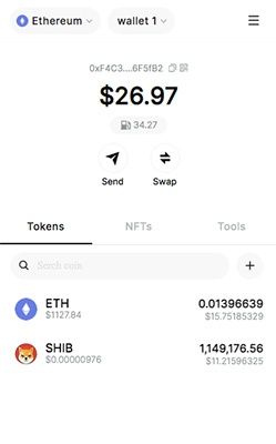What is BitKeep: final result after swapping ETH for SHIB.