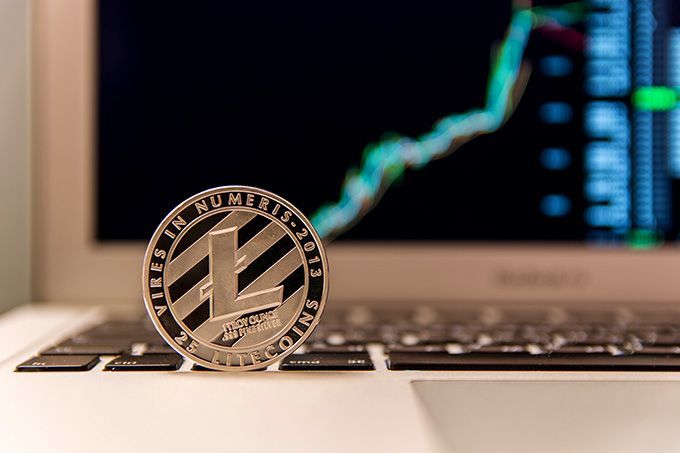 What is Litecoin: a Litecoin on a keyboard.