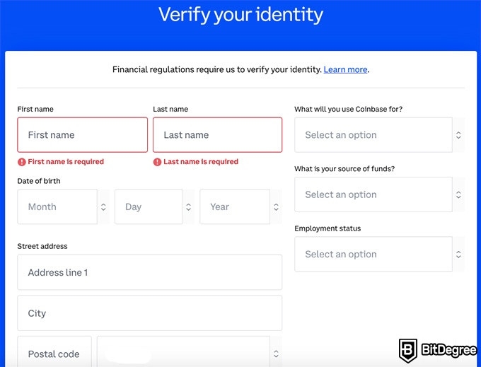 Where to buy Shiba coin: passing KYC checks on Coinbase.