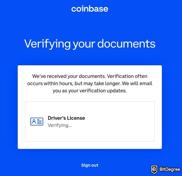 Where to buy Shiba coin: verifying your documents on Coinbase.