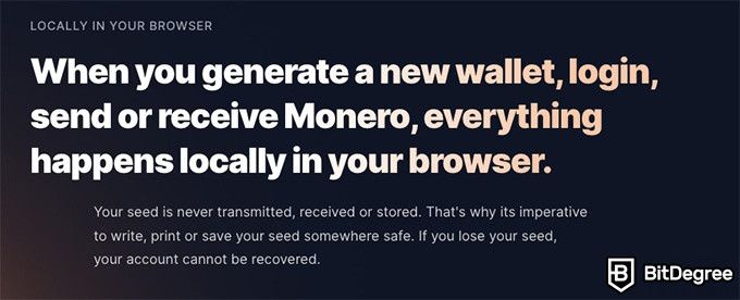 Reseña XMR Wallet: Descripción del monedero.