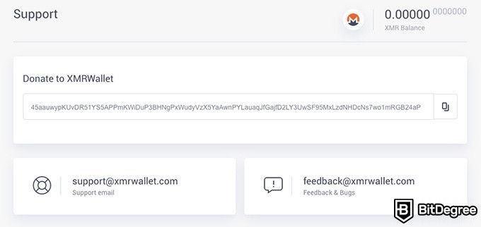 XMR Wallet İncelemesi: Geliştiricilere Bağış veya Yardım Arama