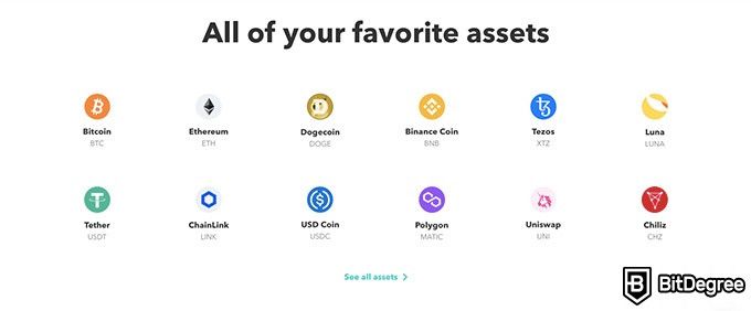 ZenGo wallet review: supported crypto assets.