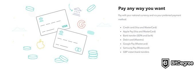 ZenGo wallet review: payment methods.