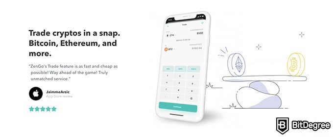 ZenGo wallet review: trade cryptocurrencies in a snap.