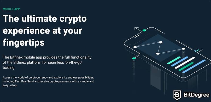 Best app for crypto trading: Bitfinex app.