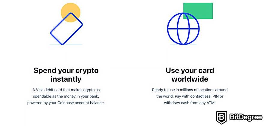 Best crypto debit card: Coinbase Card - make instant payments worldwide.