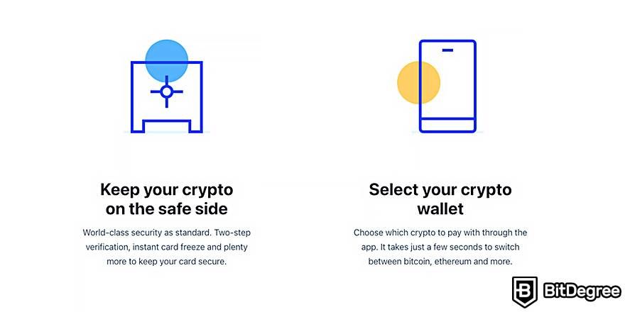 Best crypto debit card: Coinbase Card - secure crypto storage and multiple wallets.