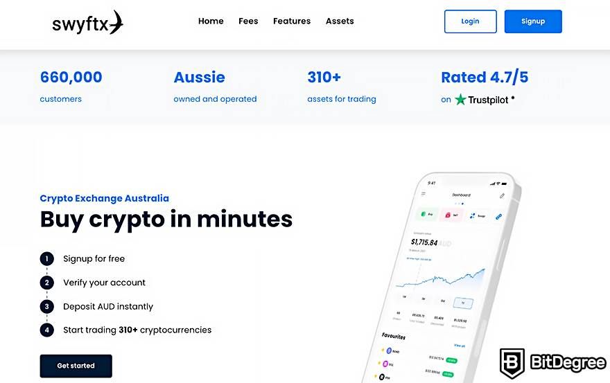 Best crypto exchange Australia: Swyftx.