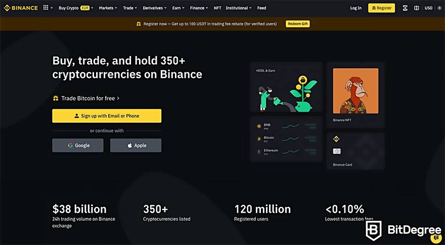 Nền tảng giao dịch OTC tiền điện tử tốt nhất: Binance 2.