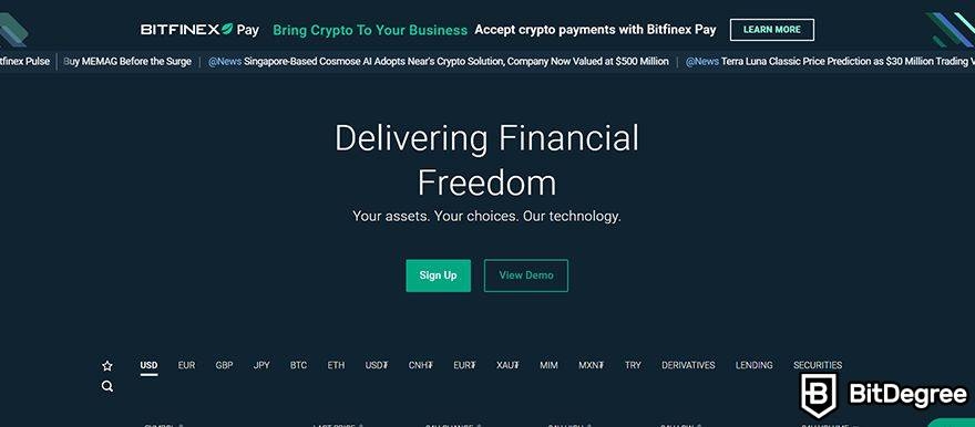 Best crypto trading platform: Bitfinex.