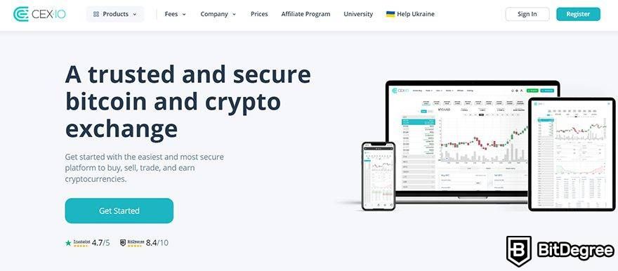 Best crypto trading platform: Cex.io.