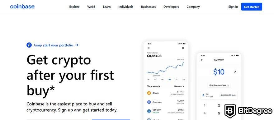 Nền tảng giao dịch tiền ảo tốt nhất: Coinbase.