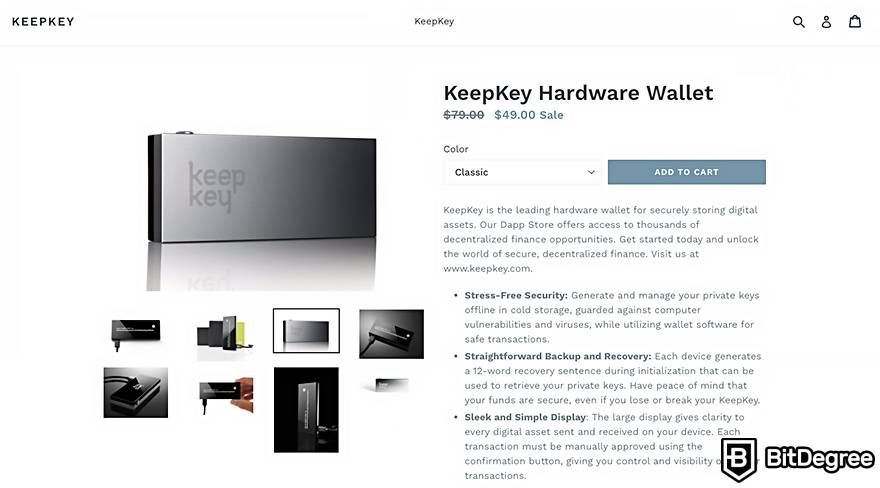 Best Dogecoin wallet: KeepKey.