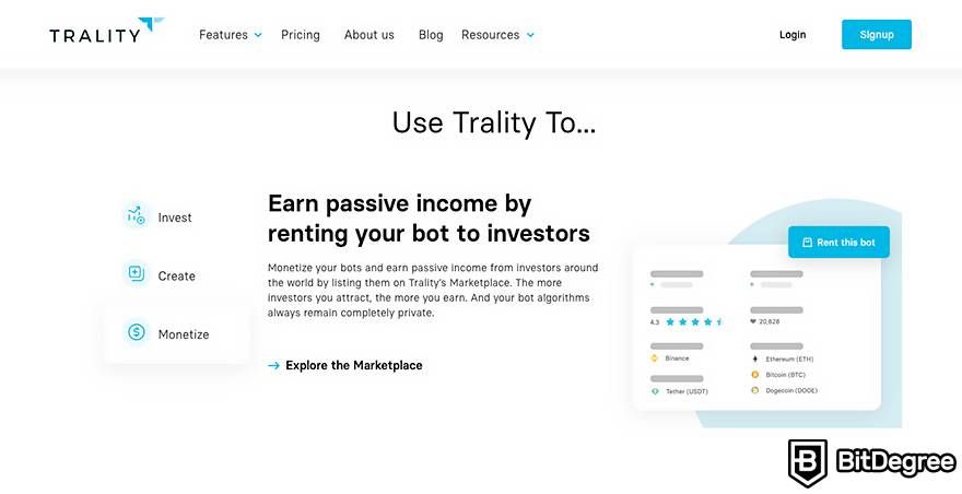 Best free crypto trading bot: Trality.