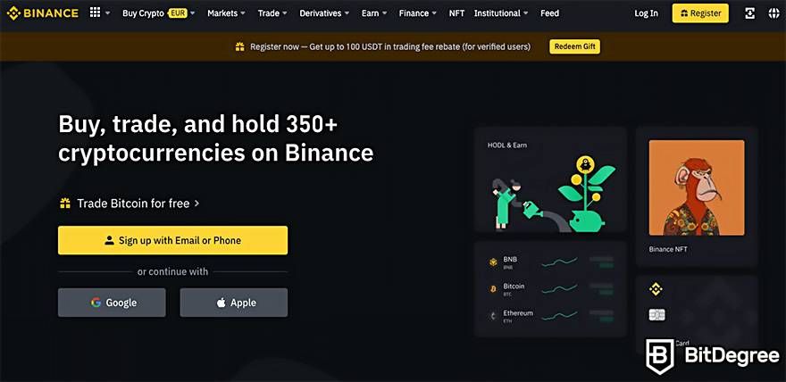 Best free crypto trading platform: Binance