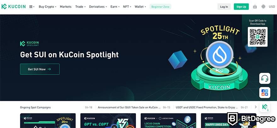 Best free crypto trading platform: KuCoin.