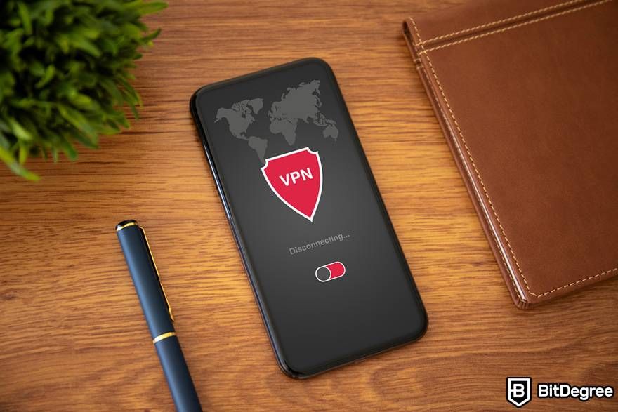 Best VPN for crypto trading: Virtual Private Network on a smartphone.