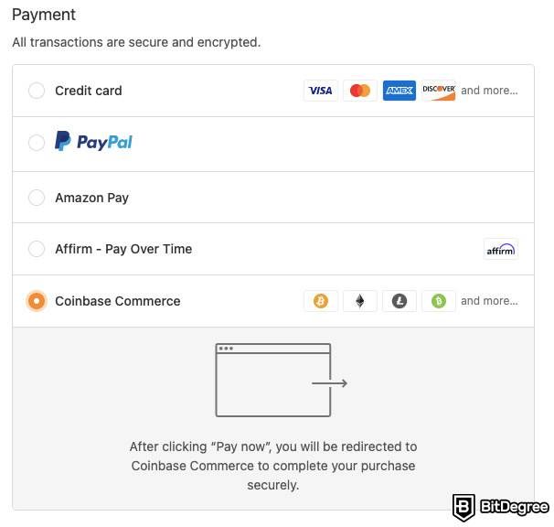Análise do Bitcoin Merch: opções de métodos de pagamento.