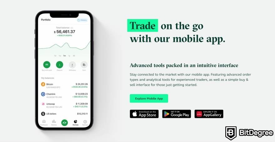 Bitstamp review: mobile app.