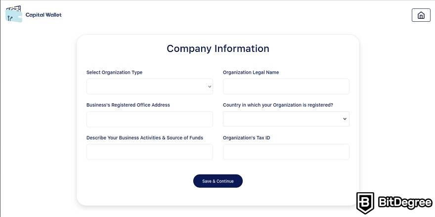 Capital Wallet review: company information.