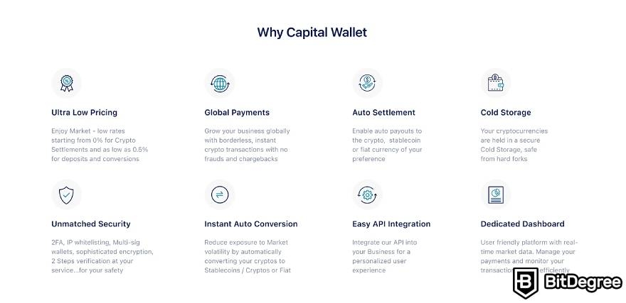 Đánh giá Capital Wallet: Ưu điểm 7.