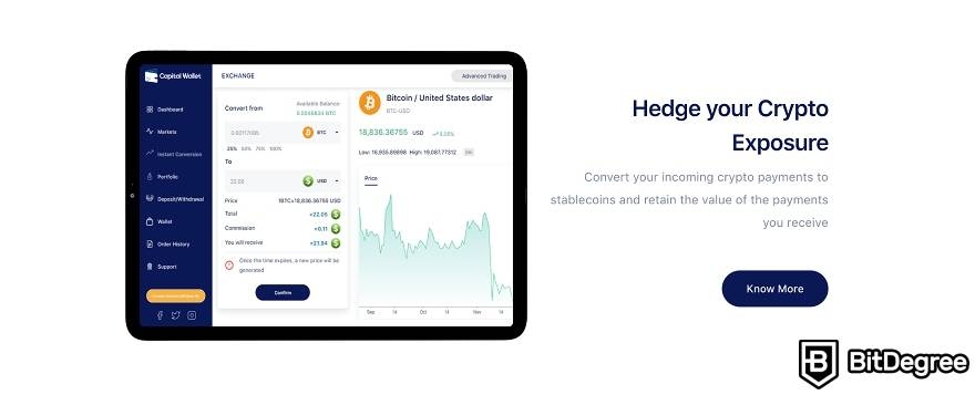 análise da capital wallet: hedge