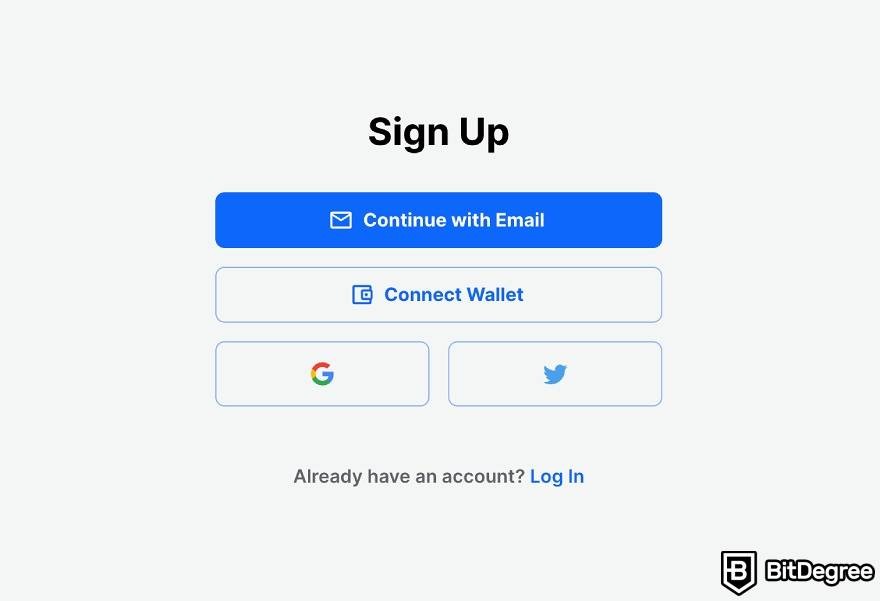 Coin domain: signing in on Unstoppable Domains.