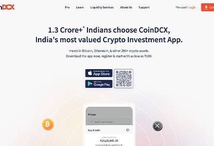 CoinDCX - Withdraw and Deposit INR for Free