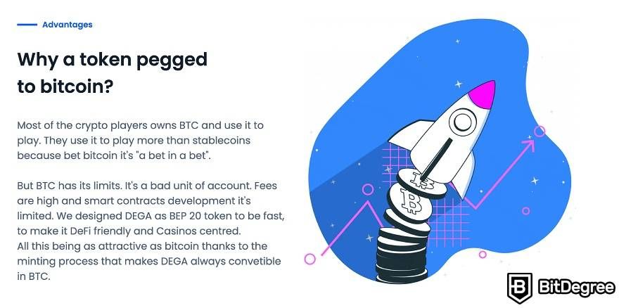 CoinGames review: information about the DEGA token.