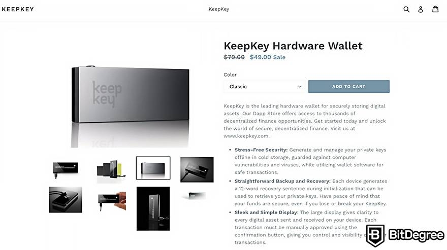 Mejor Monedero Frio: KeepKey.