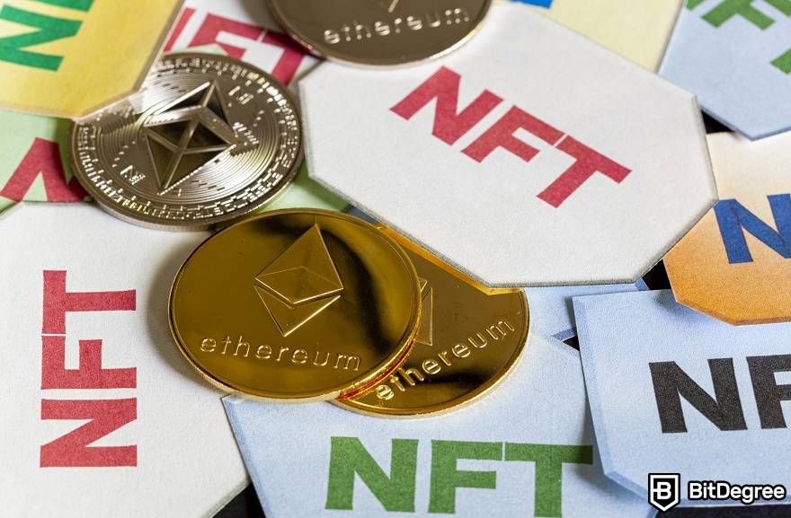 History of Blockchain: NFTs, physical ETH coins.