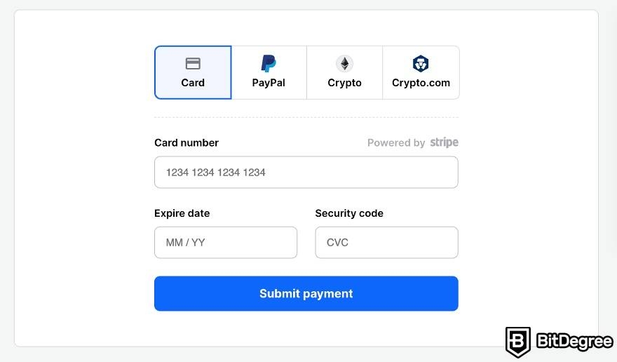 How does Unstoppable Domains work: payment methods.