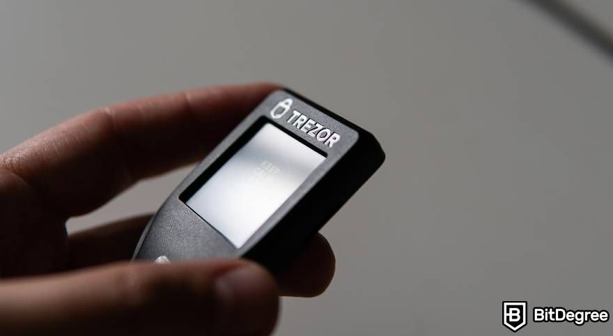 How to buy BTC with Apple Pay: Trezor Model T.