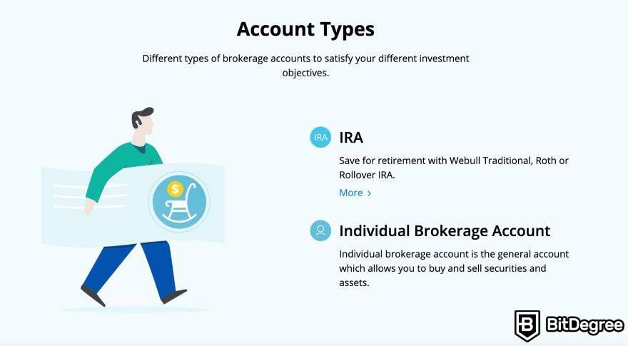 Cách nhận sức mua tiền điện tử trên Webull: các loại tài khoản.