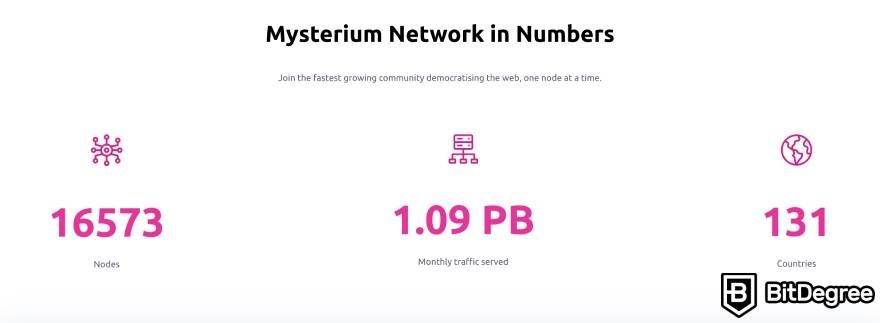 How to set up a node on Mysterium Network: node status by network.