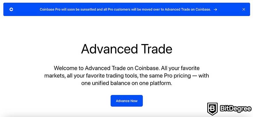 How to stake on Coinbase: Advanced Trade.