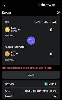 How to use SafePal: swapping crypto.