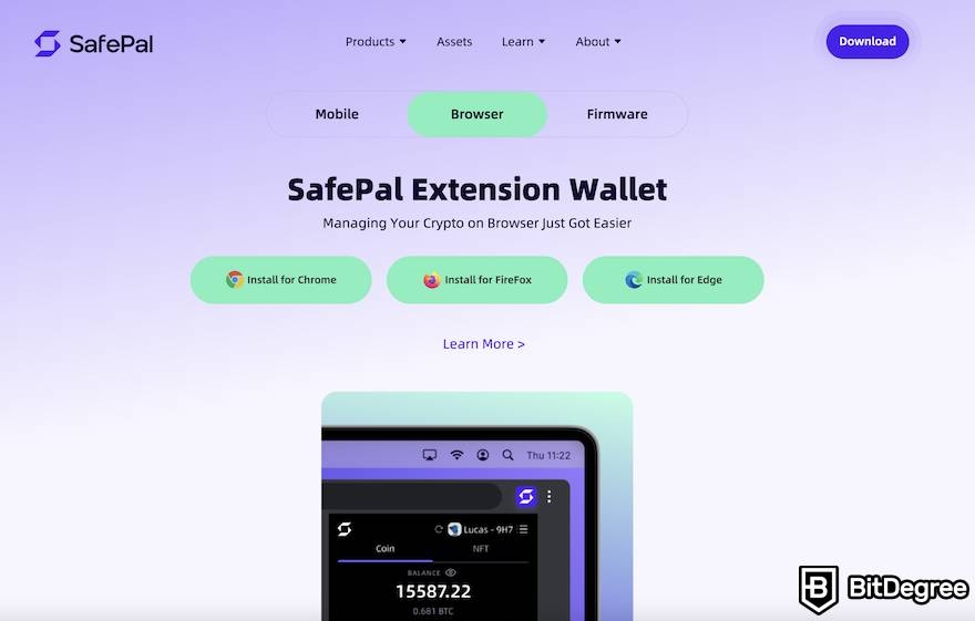 Cara Menggunakan SafePal: Dompet ekstensi browser SafePal.