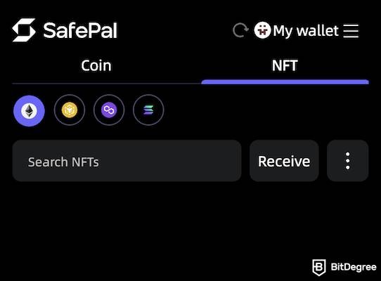 How to use SafePal: NFT section.