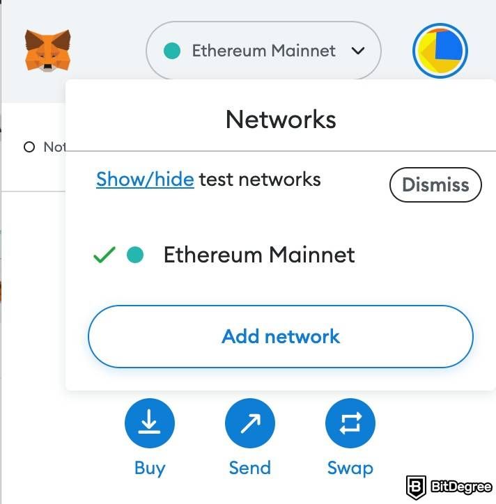 How to use Vertex Protocol: adding a network on MetaMask.