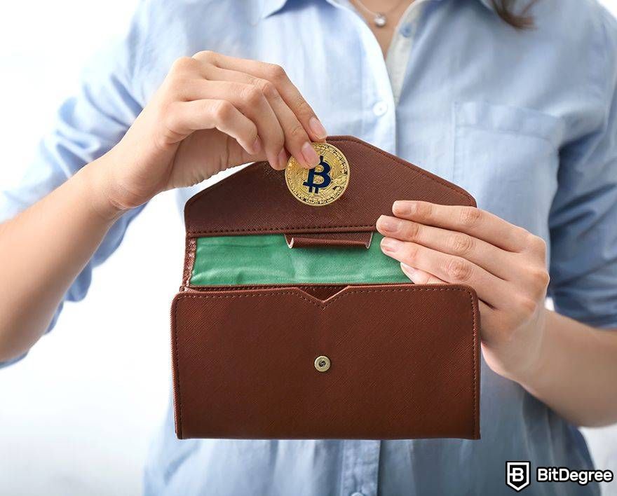 Largest lost Bitcoin wallet: Bitcoin in purse.
