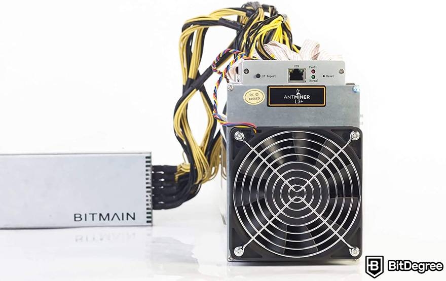 Litecoin mining hardware: Antminer L3+.