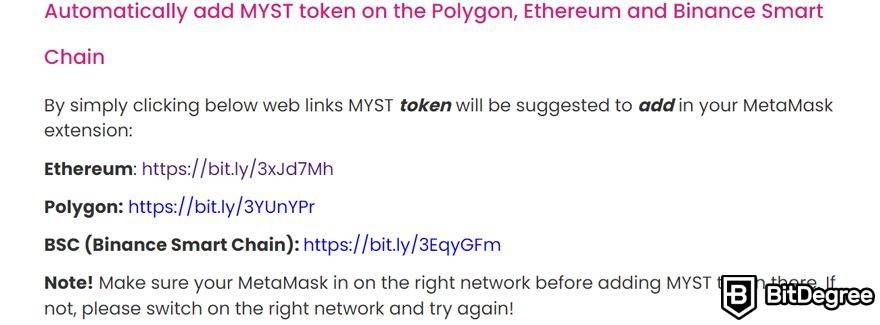 Mysterium-VPN: add MYST.