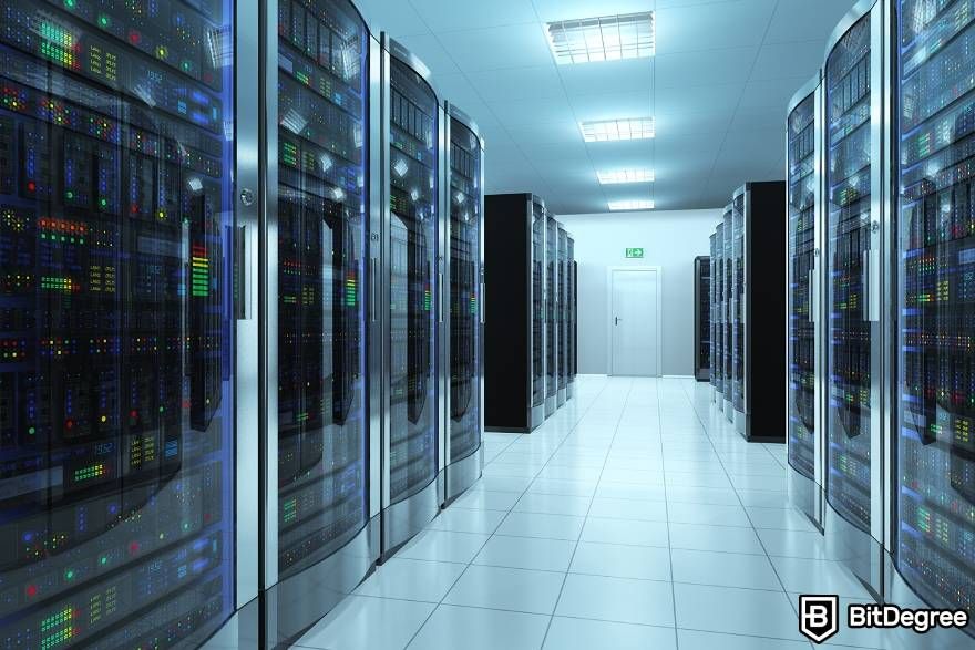 NFT domains explained: server database storage facility.